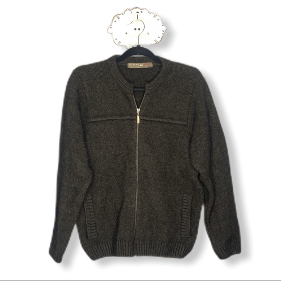 Merino Possum Zip Up Sweater Jacket Size XS